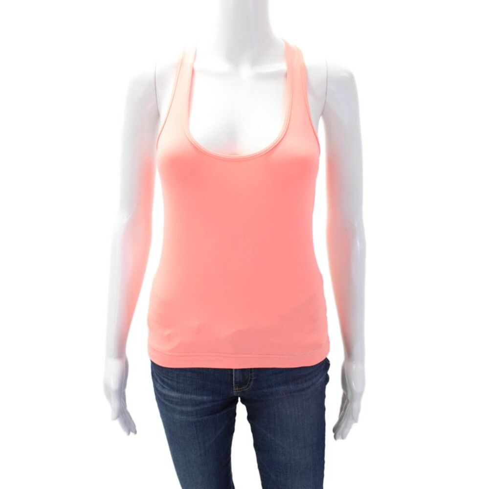 Lululemon Womens Sleeveless Stretch Casual Athletic Tank Top Orange Size S